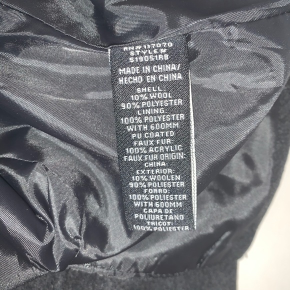 Therapy By Lane Crawford Gray Wool Faux Fur Coat B2/1 - Picture 8 of 12